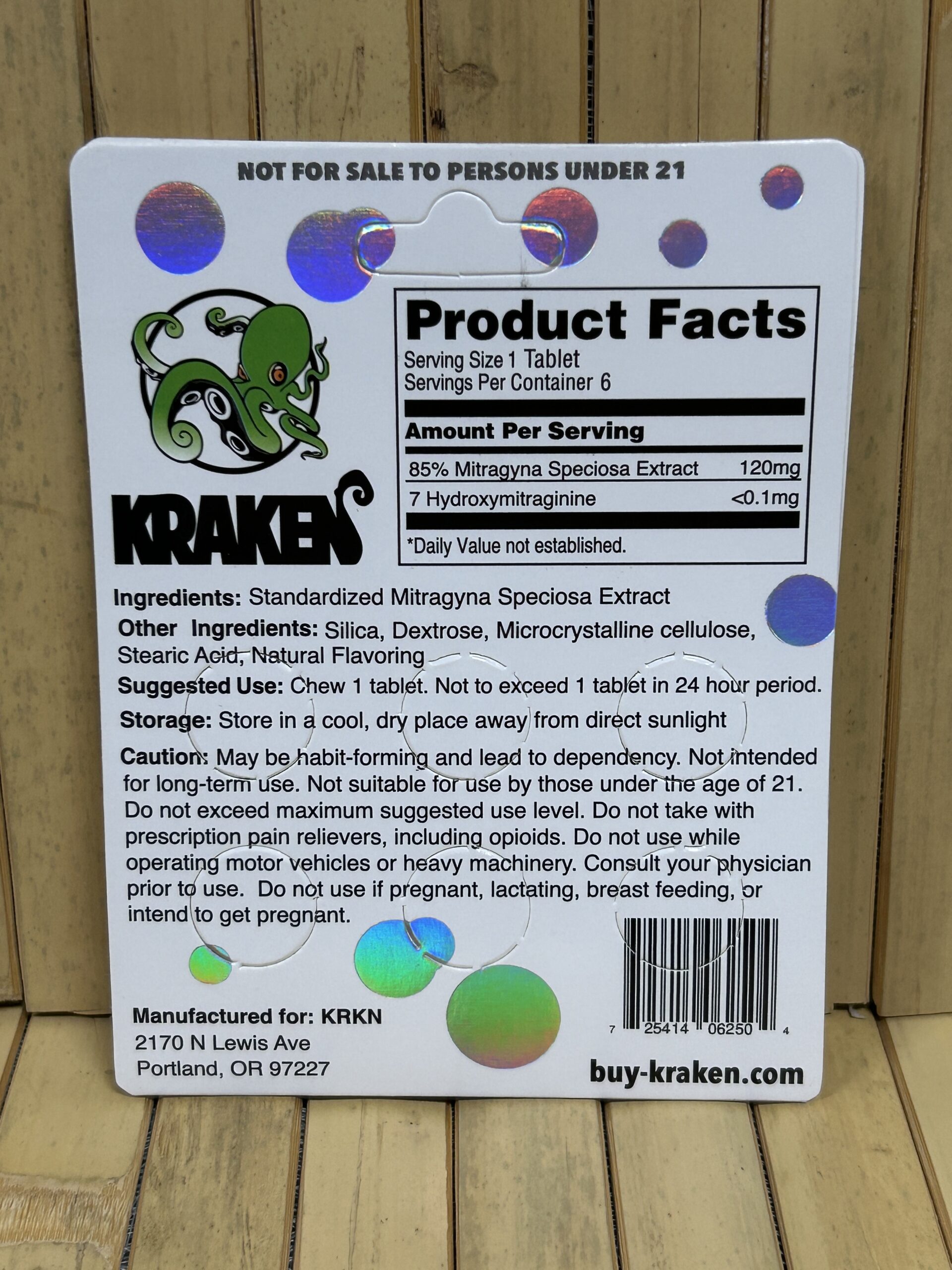 Kraken 85% Extract Chewable Tablets 6PK - Image 2